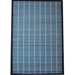 Hand-woven Blue Checkered Bamboo Rug (1'8 x 2'7)