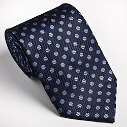 Platinum Ties Men's Blue 'Baby Dot' Tie