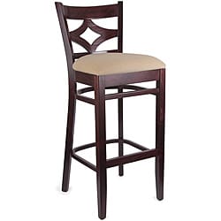 Diamond Back Dark Mahogany/ Tan Bar Stool