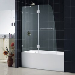 DreamLine Aqua Lux 48x58 Clear Glass and Brushed Nickel Bathtub Door