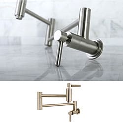 Concord Satin Nickel Wallmount Pot-filler Kitchen Faucet