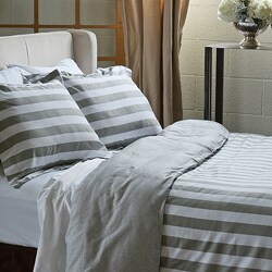Club Stripe Full/ Queen-size Mini Duvet Cover Set