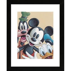 Disney 'Mickey, Donald, and Goofy - Friends Forever' Framed Print