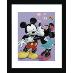 Disney 'Mickey and Minnie - Sweet Romance' Framed Print