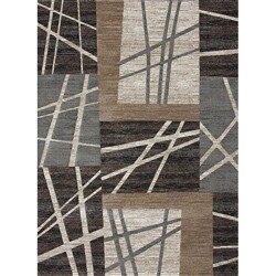 Crystalline Ash Geometric Rug (3'10 x 5'7)