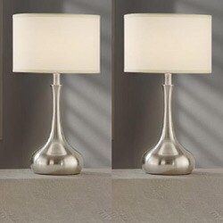 Steel Kiss 1-light Steel Lamps (Set of 2)