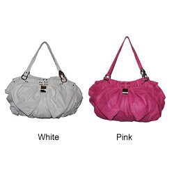 Faux Leather Bow Shoulder Bag