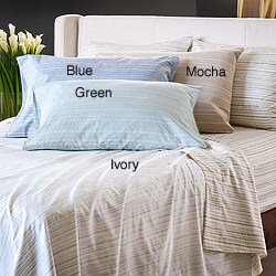 Reflections Distressed Stripe Sateen 300 Thread Count Twin-size Sheet Set