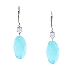 Zoe B Sterling Silver Chalcedony and White Topaz Earrings