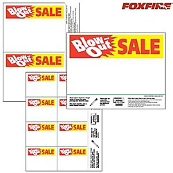 'Blowout Sale' Item Price Shelf Signs (Case of 215)