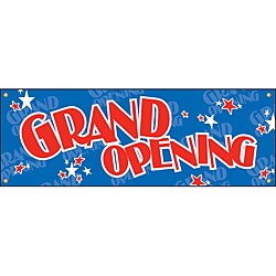 'Grand Opening' Full Color 8x3-foot Outdoor Banner
