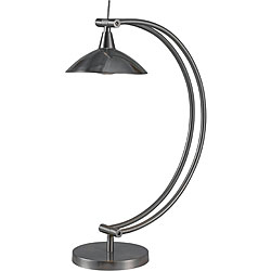 Kenroy Anders 20-inch Brushed Steel Desk Lamp