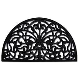 Renaissance Half-round Rubber Door Mat (18x30)