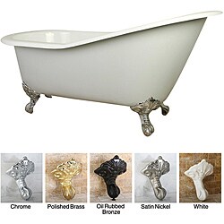 Vintage Slipper 61-inch Cast-iron Clawfoot Tub with 7-inch Drillings