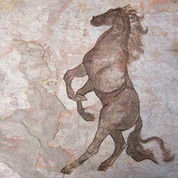 Hand-carved Stone Tile Equestrian Art for the Horse Lover Wallhanging