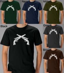 Los Angeles Pop Art Men's 'Crossed Pistols' Shirt