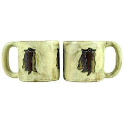 Set of 2 Mara Stoneware 16-oz Chiles Mugs (Mexico)