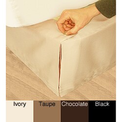 Grand Luxe 'Hike Up Your Skirt' Matte Satin Adjustable 17-Inch Drop Queen-size Bedskirt