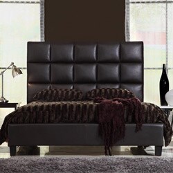Sarajevo Dark Brown Tufted Upholstered King Bed