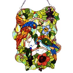 Tiffany-style Birds Window Panel