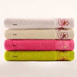Turkish Cotton Embroidered Guest Towels (Set of 4)