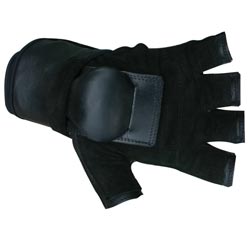 MBS Medium Half-finger Black Hillbilly Wrist Guard Gloves