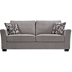 Sofas on Portfolio Tara Gray Chenille Sofa With Brown Modern Leaf Accent