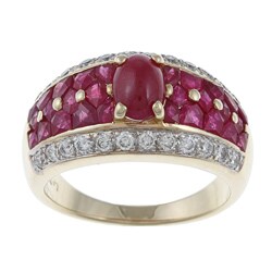 Encore by Le Vian 14k Gold 1/2ct TDW Diamond and Ruby Ring (H-I, SI2)