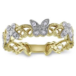 10k Yellow Gold Diamond Accent Fashion Ring