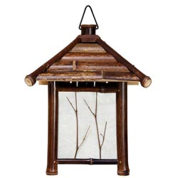 Bamboo 12-inch Japanese-style Dark Pagoda Lantern (China)