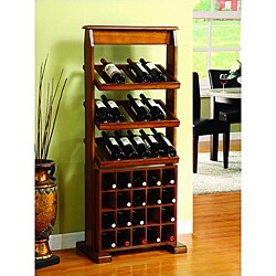 Sebastian Antique Oak 38-bottle Wine Rack
