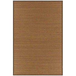 Hand-woven Brown Bamboo Rug (8' x 10')