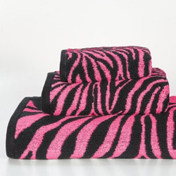 Pink Zebra 3-piece Cotton Towel Set