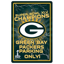 Green Bay Packers Super Bowl Champion Parking Sign
