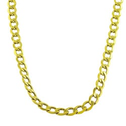 Fremada 10k Yellow Gold Curb Necklace (20-24 inches)