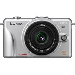 Panasonic Lumix DMC-GF2 12.1MP 3D Silver Mirrorless Digital SLR Camera