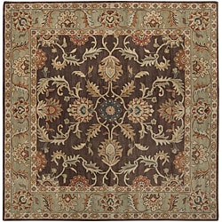 Hand-tufted Coliseum Chocolate Wool Rug (4' Square)