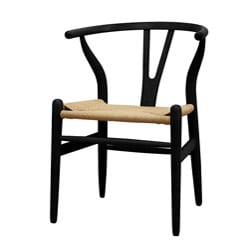 Wishbone Black Wood Y Chair