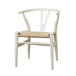 Wishbone Ivory Wood Y Chair