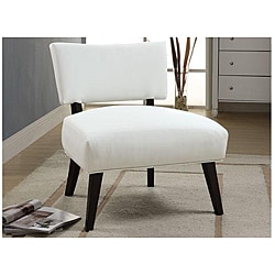 Cream Bicast Leather Lounge Accent Chair