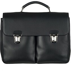 Prada VR0038 Black Leather Briefcase