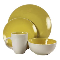 American Atelier Sunnyvale Yellow 16-piece Dinnerware Set