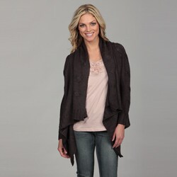 Razzle Dazzle Women's Drape Neck Open Cardigan Sweater