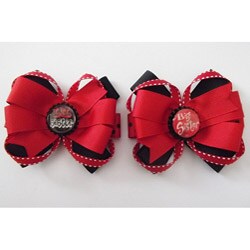 Lil Sweety's Bowtique Big Sister/ Lil Sister Bottle Cap Hair Bow