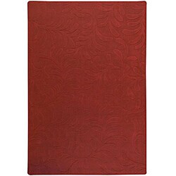 Candice Olson Loomed Brick Floral Pllush Wool Rug (5' X 8')