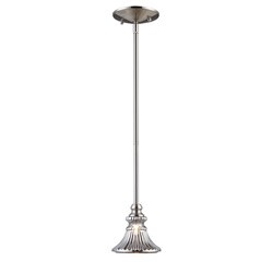 Satin Nickel 1-light Pendant Light Fixture