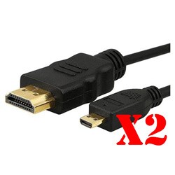 HDMI to micro HDMI Cable (Pack of 2)