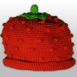 Toddler's Cotton Crocheted Strawberry Hat (Indonesia) 