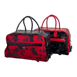 Terrida 20-inch Leather Carry On Rolling Duffel