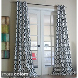 Pebbles Faux Silk Grommet Curtain Panel